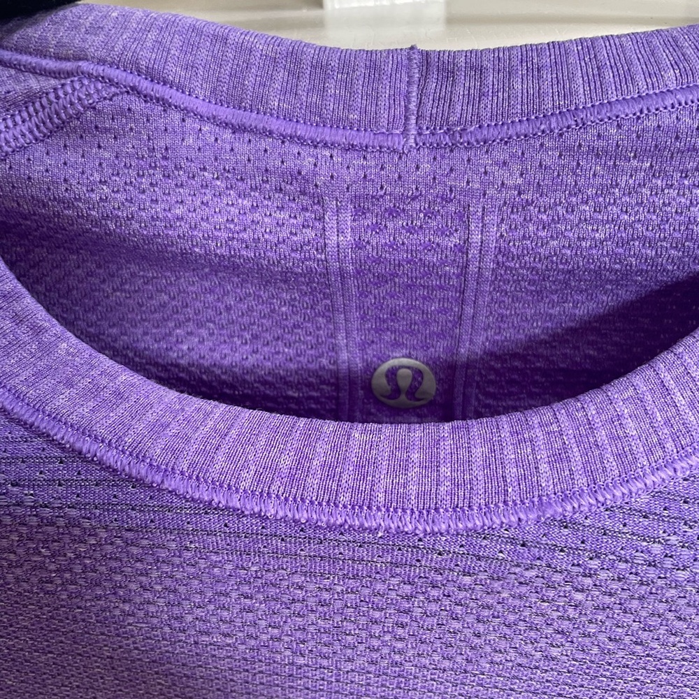Lululemon Athletica Purple Crew Neck Sweater with Textured Knit